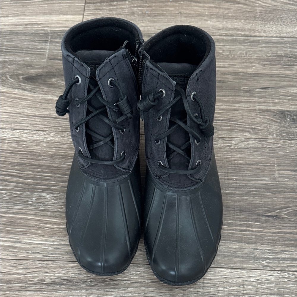 Sperry Black Waterproof Boots Size 7.5